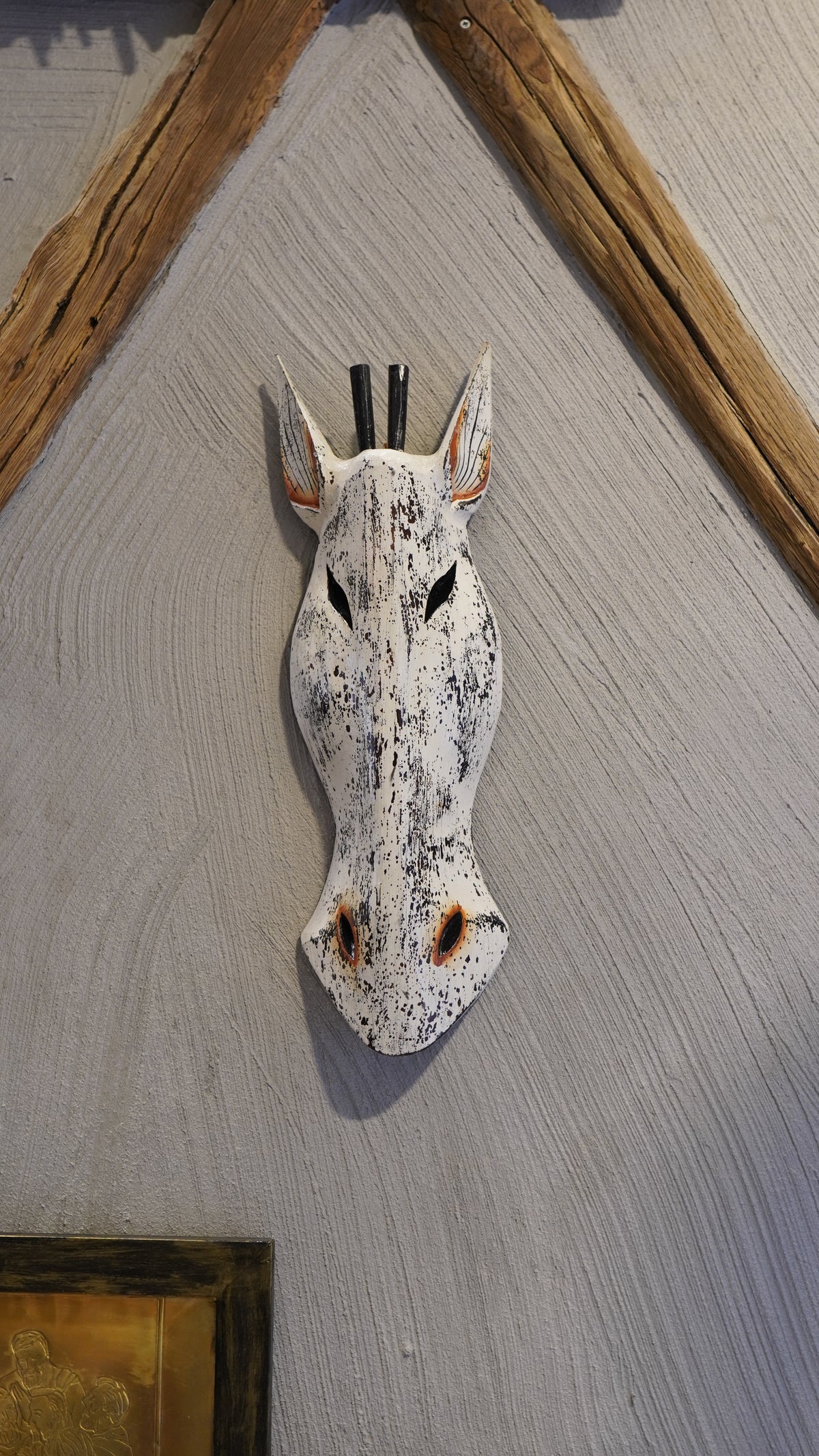 Zebra Figürlü El Yapımı Ahşap Duvar Objesi