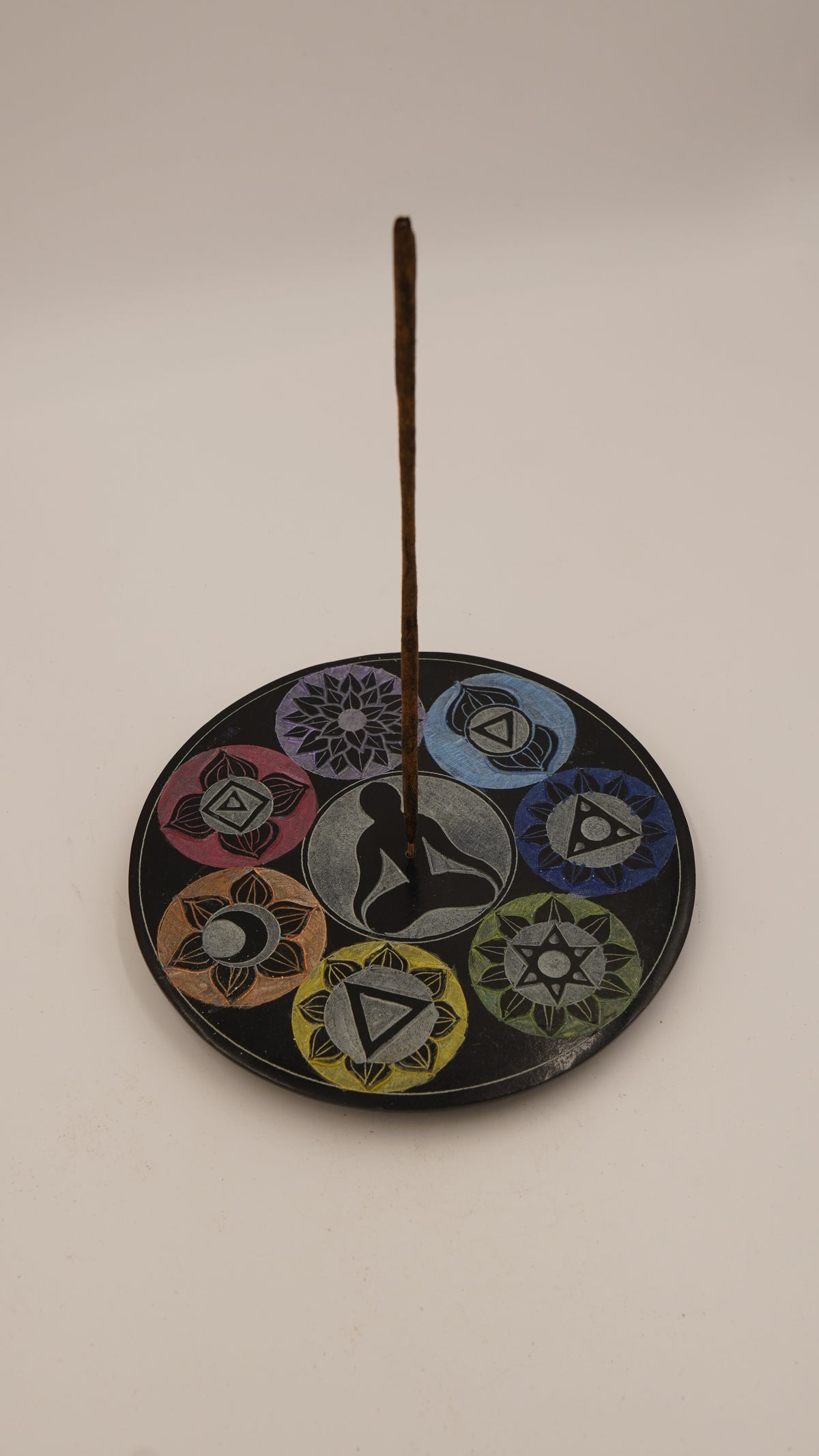 Mermer Yedi Çakra Çubuk ve Konik Tütsülük – 19 cm