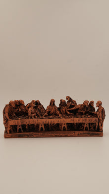 “Son Akşam Yemeği” Alçı Dekor Obje – Eskitme Bakır Tonu (30×12 cm)