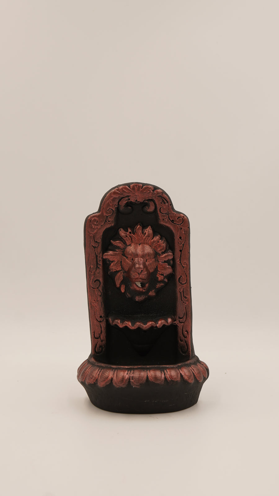 Aslan Figürlü Alçı Geri Akış Tütsülük (16 cm)