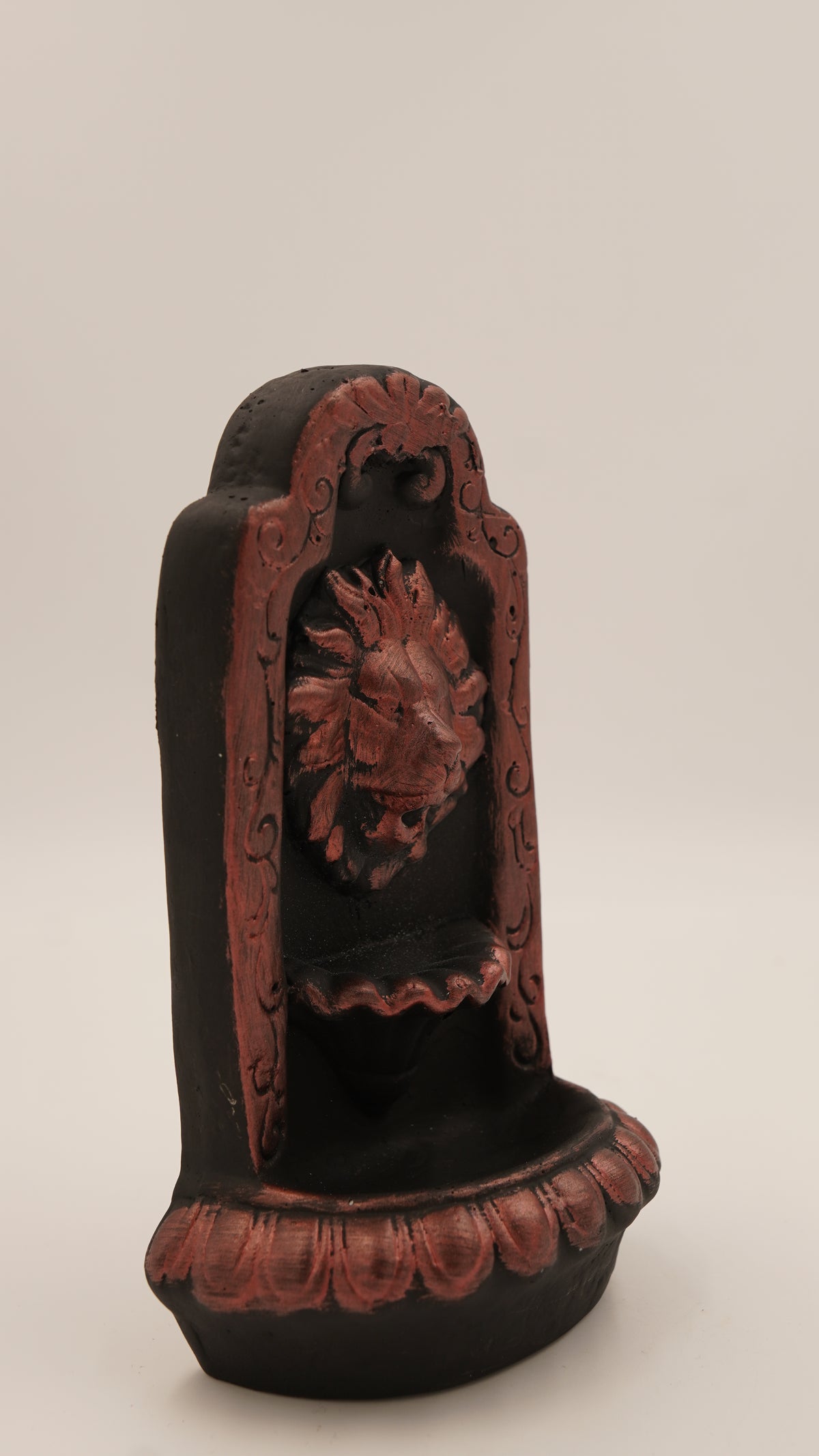 Aslan Figürlü Alçı Geri Akış Tütsülük (16 cm)