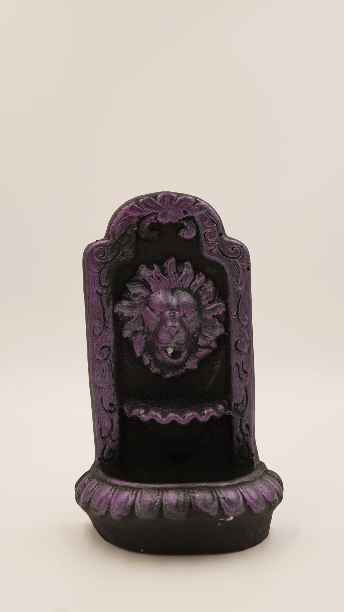 Aslan Figürlü Alçı Geri Akış Tütsülük (16 cm)