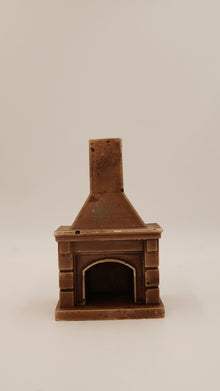 Şömine Formlu Alçı Konik Tütsülük (14 cm)