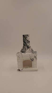 Şömine Formlu Alçı Konik Tütsülük (14 cm)