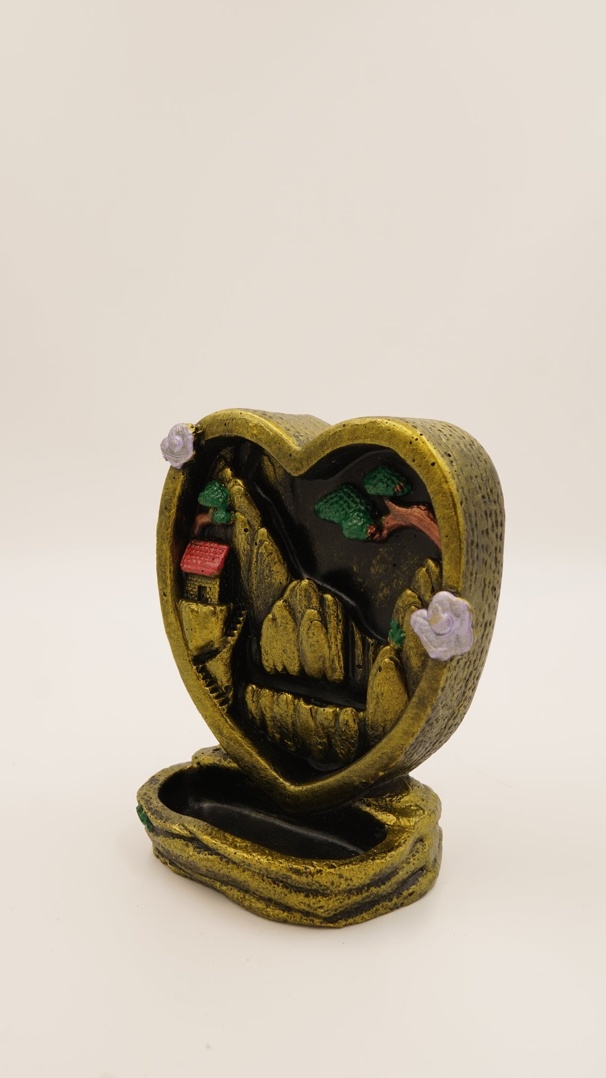 Kalpli Dağ Manzaralı Geri Akış Tütsülük (14×10 cm)