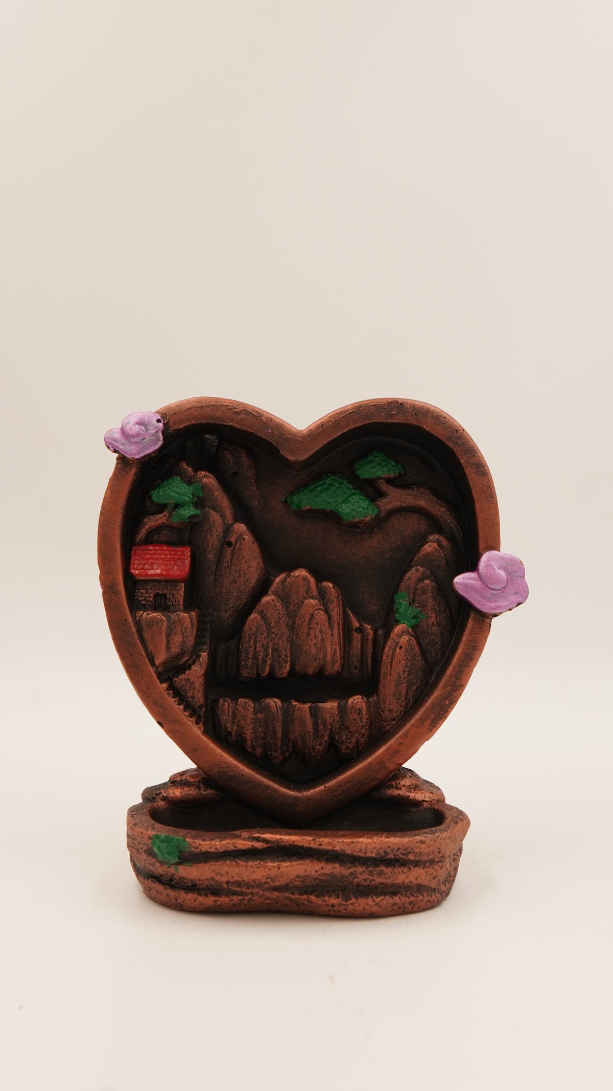 Kalpli Dağ Manzaralı Geri Akış Tütsülük (14×10 cm)