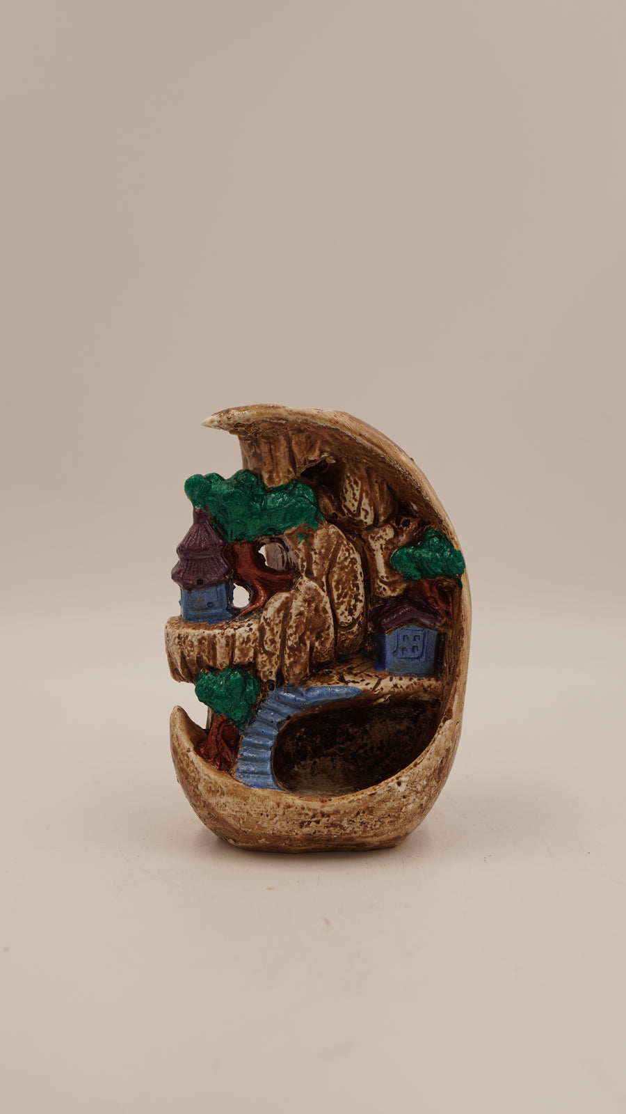 Ay Figürlü Dağ Temalı Geri Akışlı Tütsülük