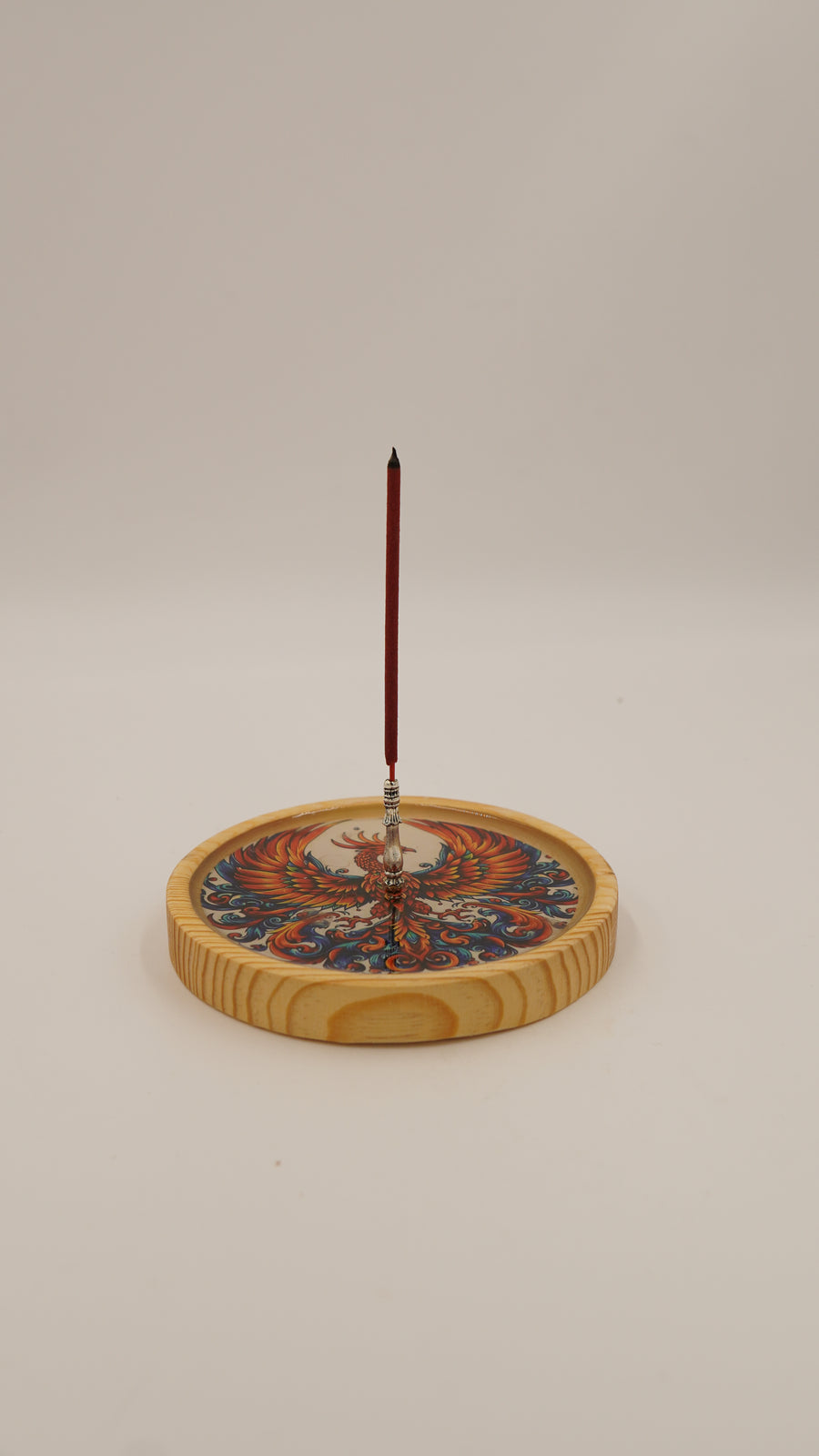 Anka Kuşu Figürlü Epoksi Ahşap Çubuk Tütsülük