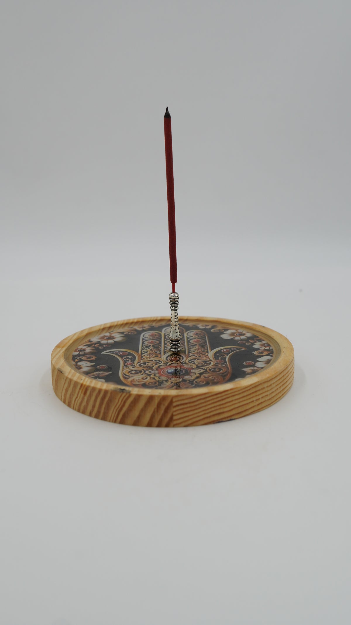 Fatma Ana Eli Figürlü Epoksi Ahşap Çubuk Tütsülük