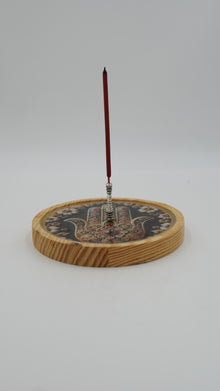 Fatma Ana Eli Figürlü Epoksi Ahşap Çubuk Tütsülük