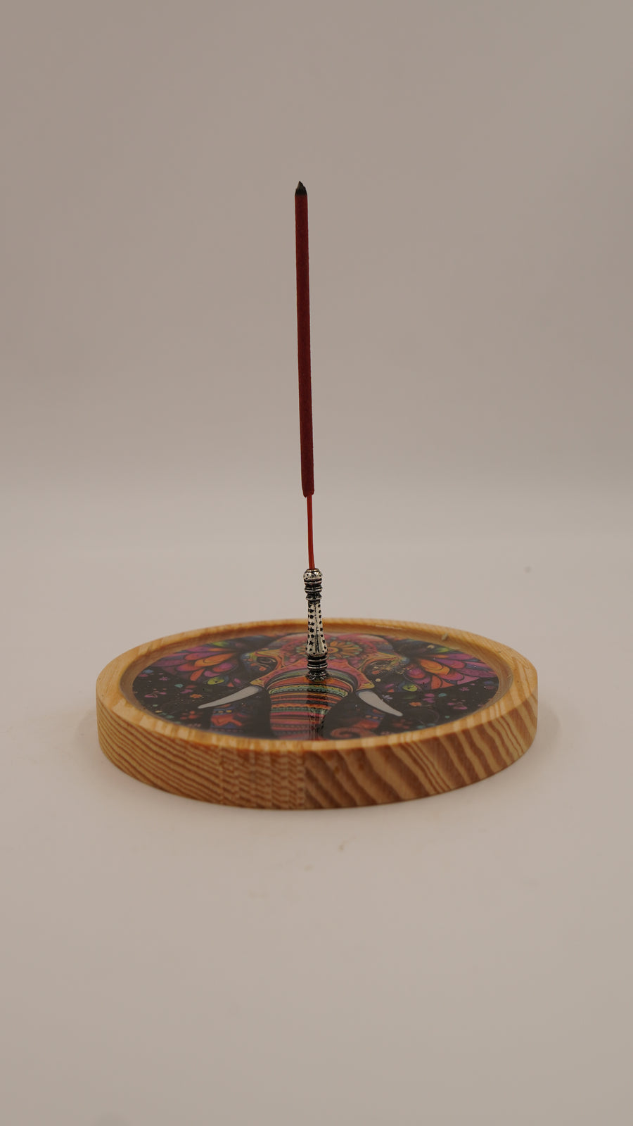 Fil Figürlü Epoksi Ahşap Çubuk Tütsülük