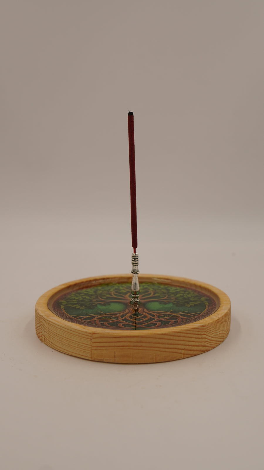 Hayat Ağacı Figürlü Epoksi Ahşap Çubuk Tütsülük