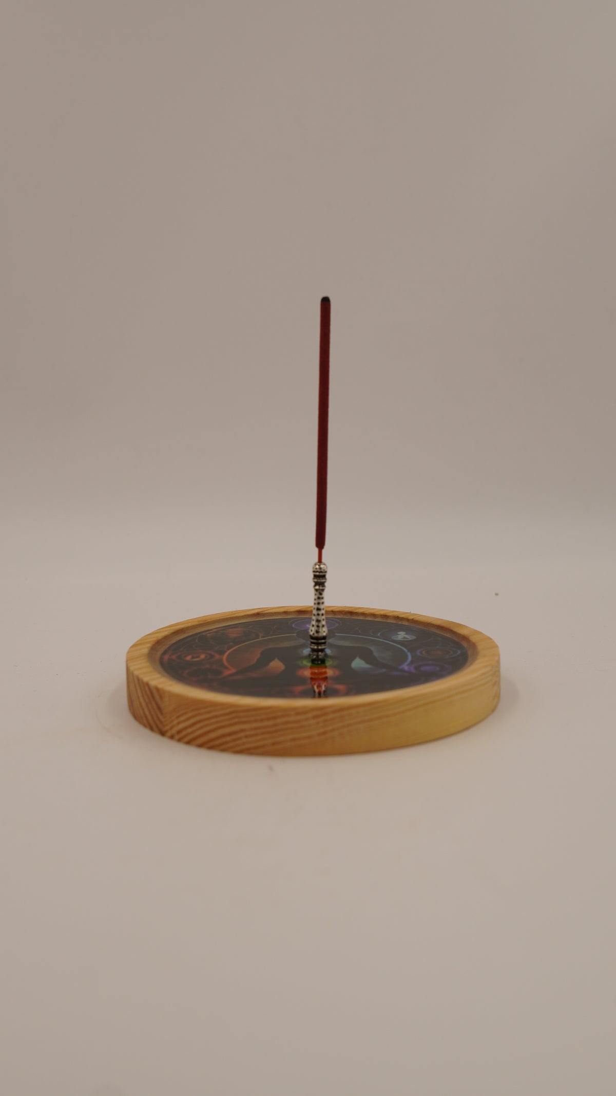 Yedi Çakra Figürlü Epoksi Ahşap Çubuk Tütsülük