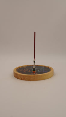 Yedi Çakra Figürlü Epoksi Ahşap Çubuk Tütsülük