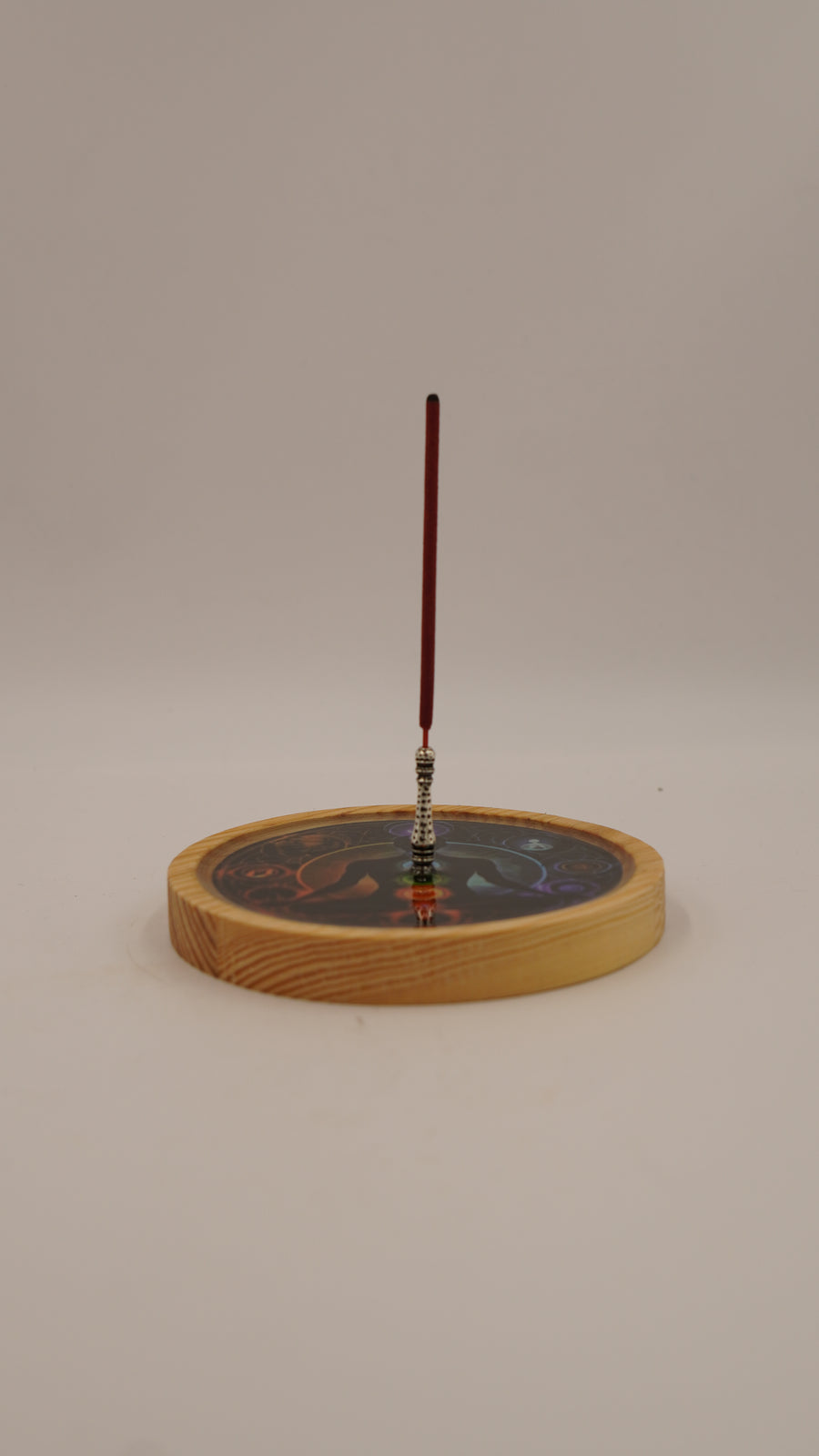 Yedi Çakra Figürlü Epoksi Ahşap Çubuk Tütsülük