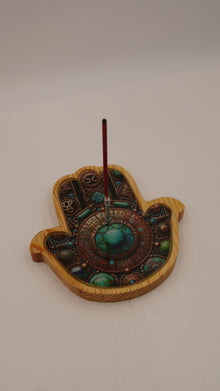 Fatma Ana Eli Figürlü Epoksi Ahşap Çubuk Tütsülük