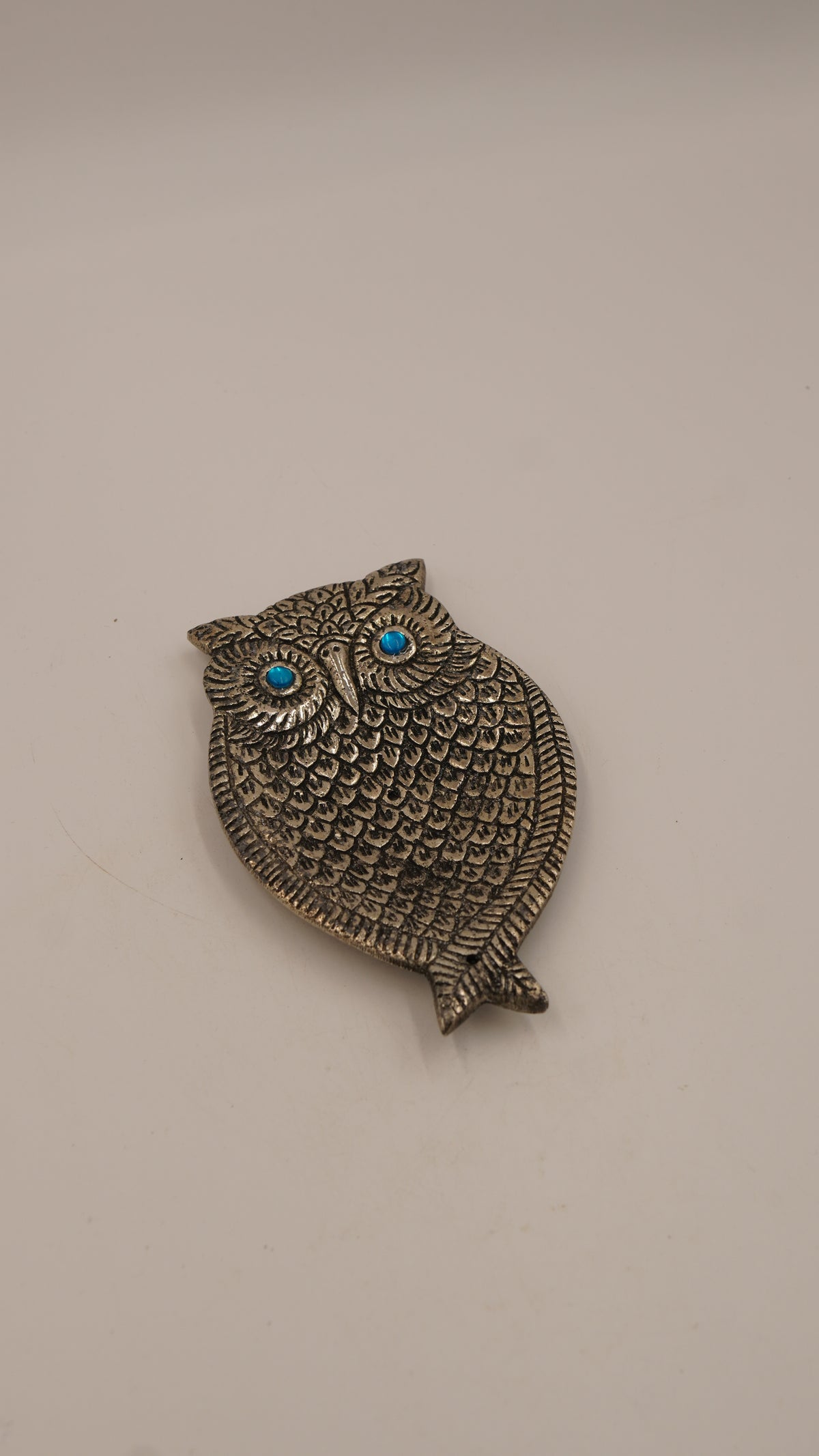 Baykuş Figürlü Metal Çubuk Tütsülük - 13cm