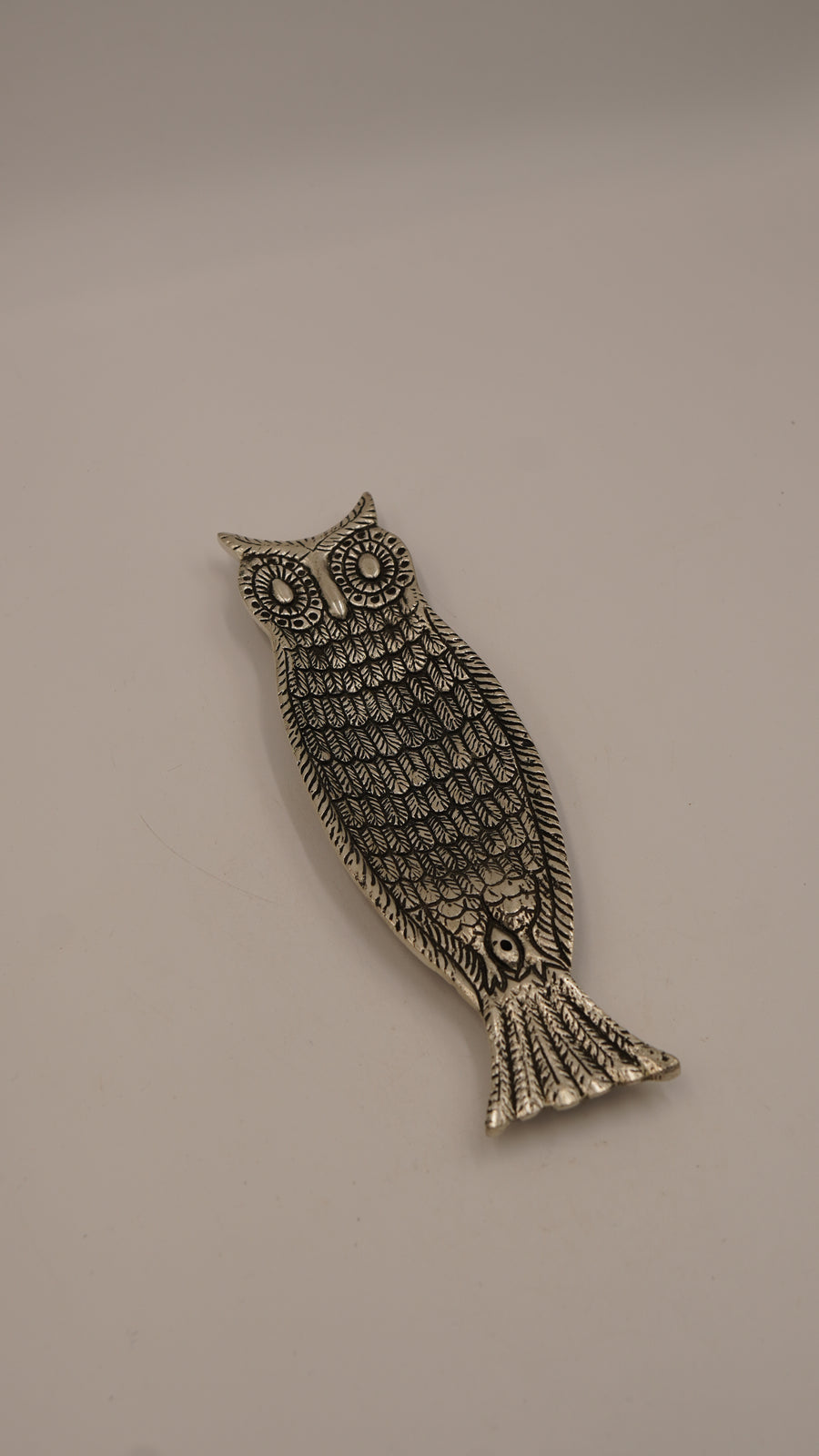 Baykuş Figürlü Metal Çubuk Tütsülük - 20cm