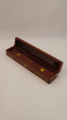 Güneş Ay Yıldız Figürlü Tabut Form Ahşap Çubuk Tütsülük