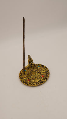 Buda Figürlü Metal Çubuk ve Konik Tütsülük