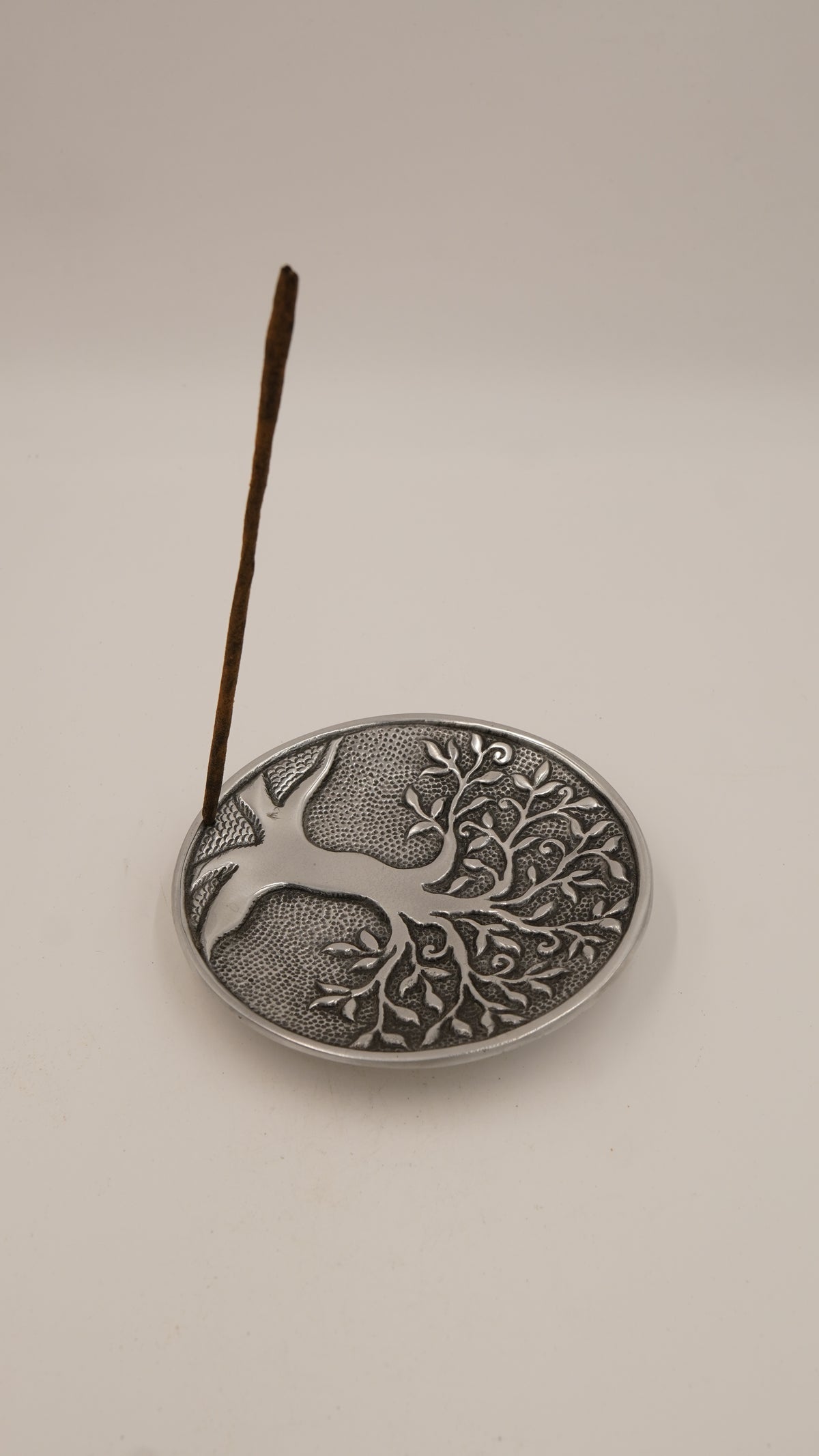 Hayat Ağacı Figürlü Metal Çubuk ve Konik Tütsülük