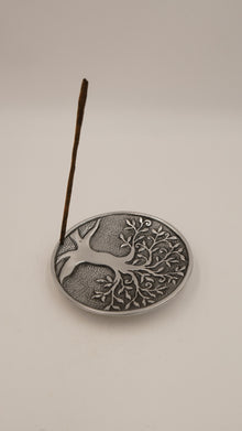 Hayat Ağacı Figürlü Metal Çubuk ve Konik Tütsülük