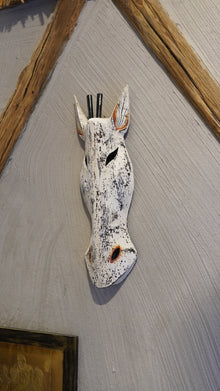 Zebra Figürlü El Yapımı Ahşap Duvar Objesi