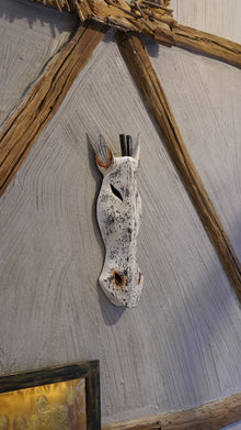 Zebra Figürlü El Yapımı Ahşap Duvar Objesi