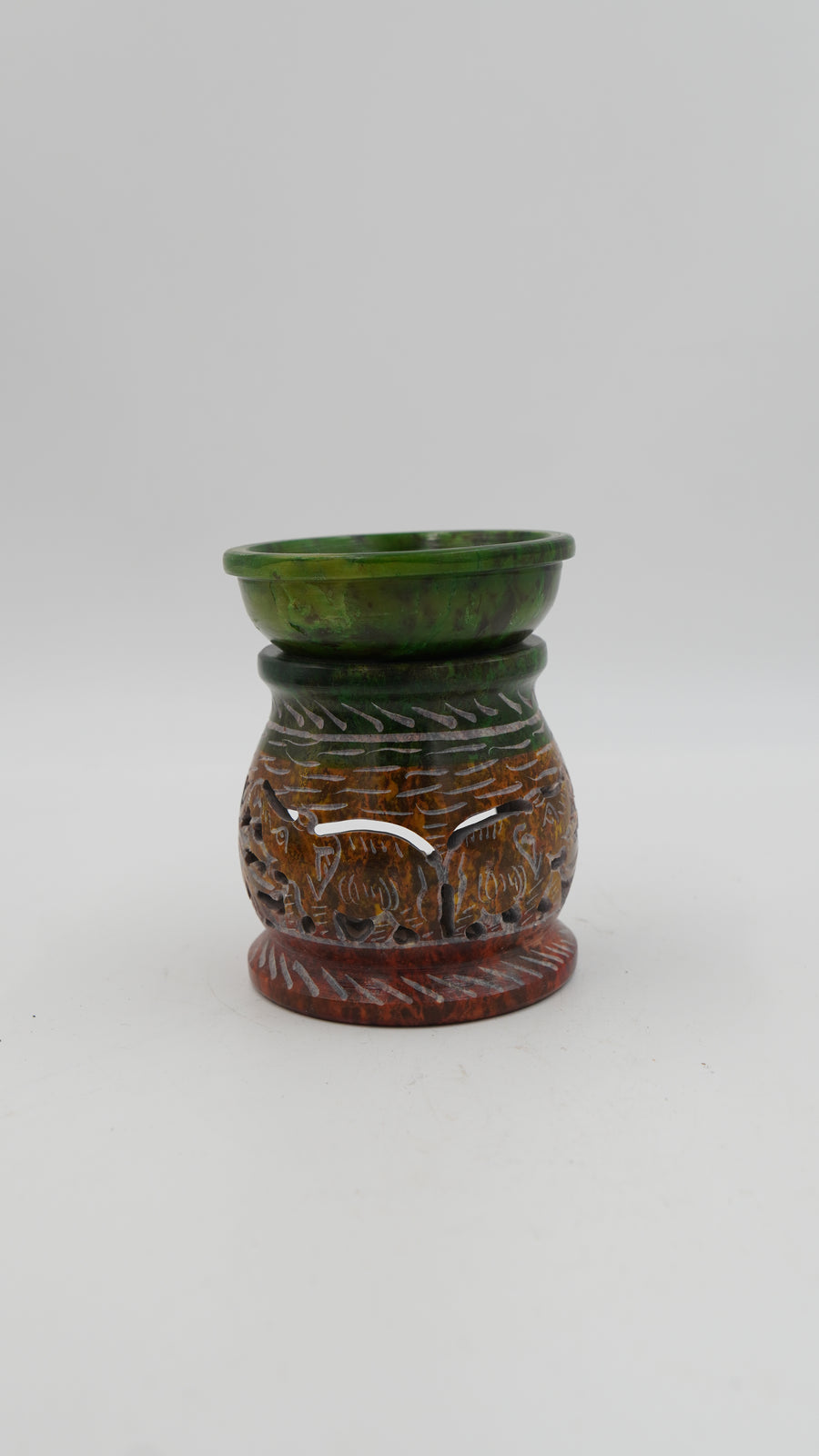 Fil Figürlü Oyma Mermer Buhurdanlık