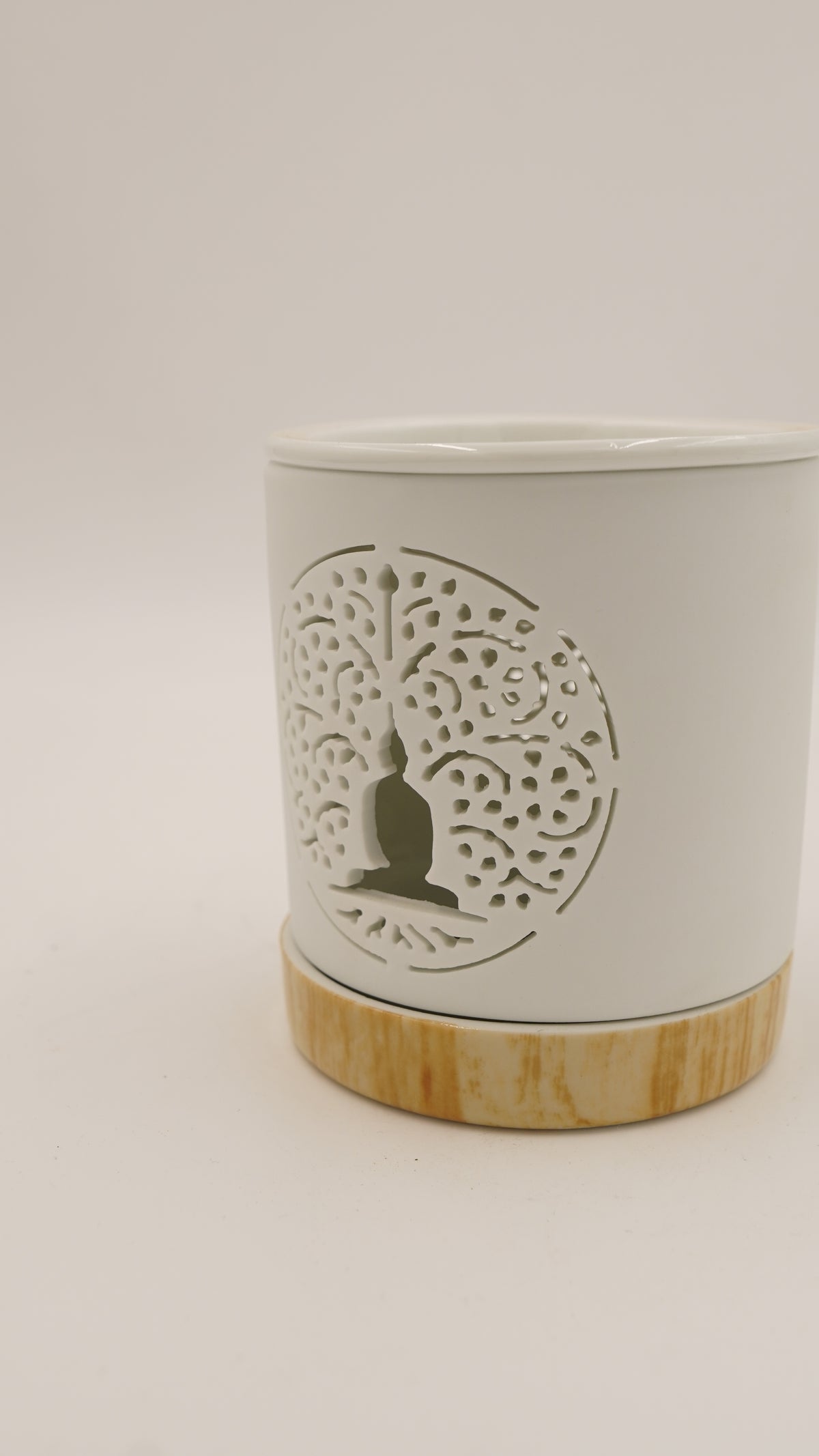 Buda Figürlü Porselen Buhurdanlık & Tealight Mumluk