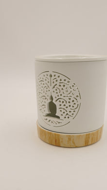 Buda Figürlü Porselen Buhurdanlık & Tealight Mumluk