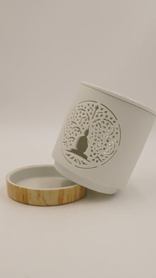Buda Figürlü Porselen Buhurdanlık & Tealight Mumluk