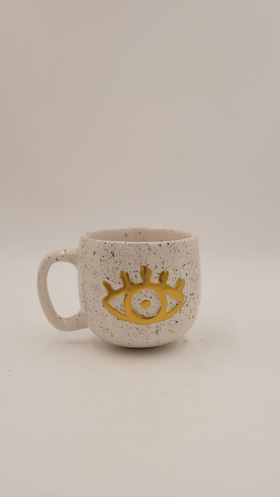 Göz Figürlü Seramik Kupa – 9 cm